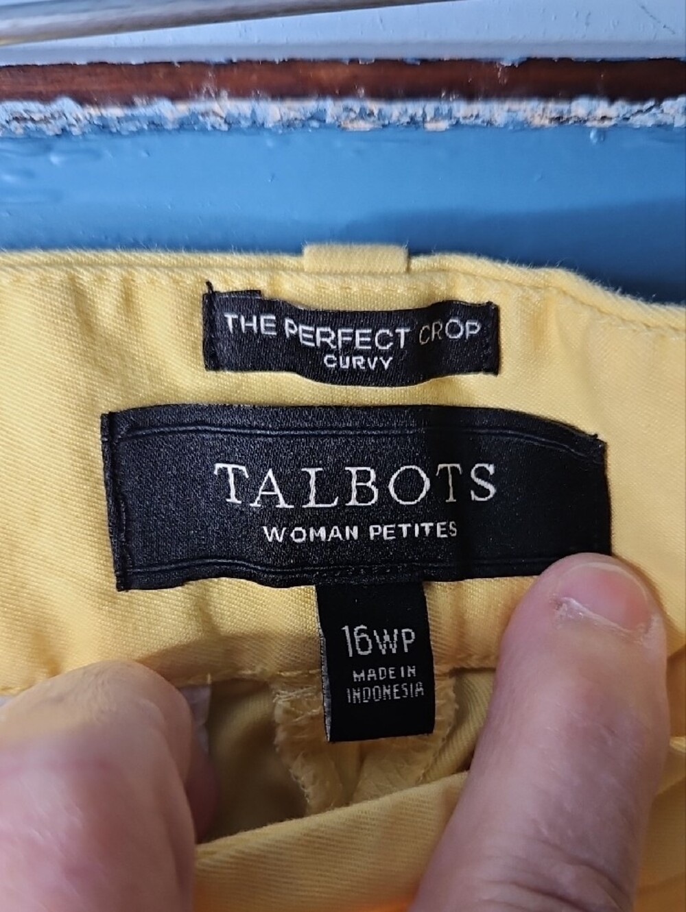 Talbots Yellow The Perfect Cropped Curvy Petite Pants 16WP - Picture 2 of 9
